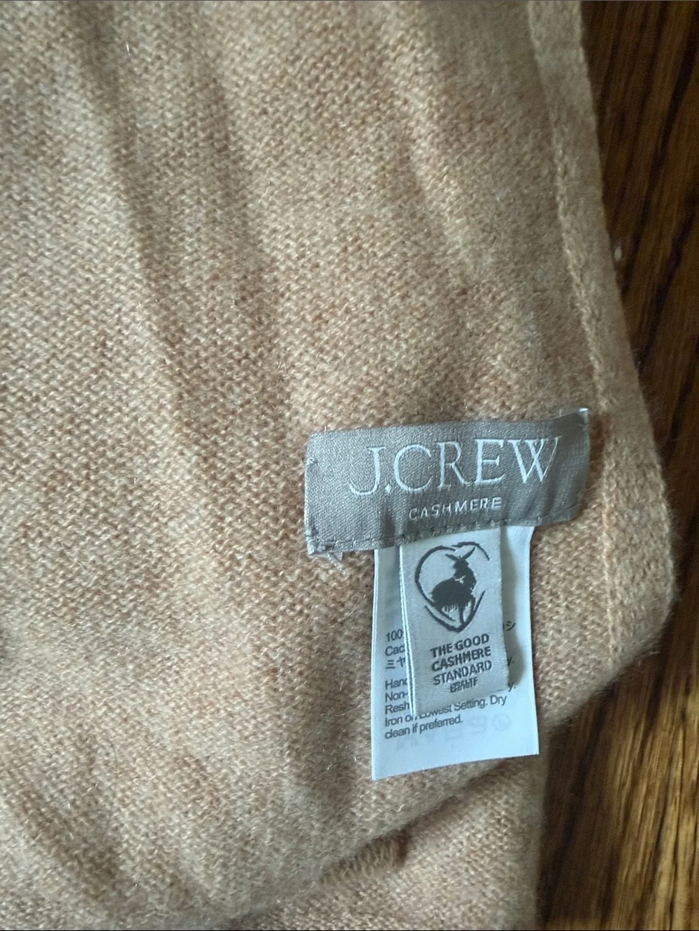 J. Crew cashmere beige wrap